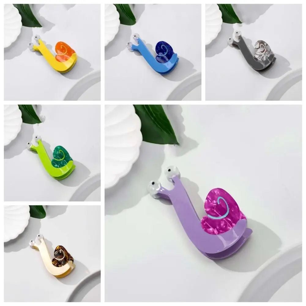 Acrílico caracol tubarão clipe doce cor estilo coreano dos desenhos animados animal garra de cabelo personalizado criativo ácido acético acessório de cabelo