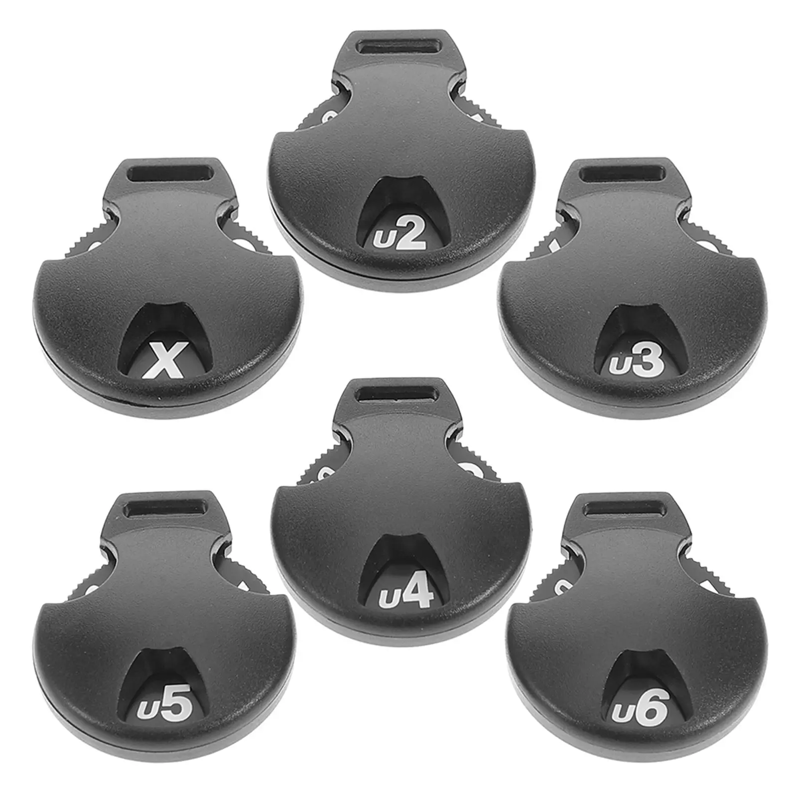 6 Pcs Tag Golf Number Head Covers Club Name Labels Wooden Pole for Clubs Black