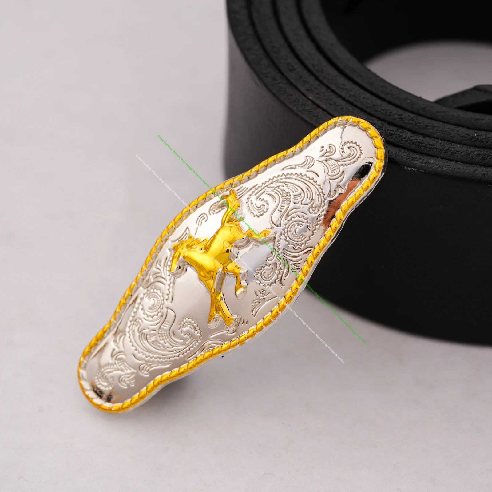 6X 65*24mm Gold Cowboy Western Horse Leathercraft Bridle Saddles Belt Conchos