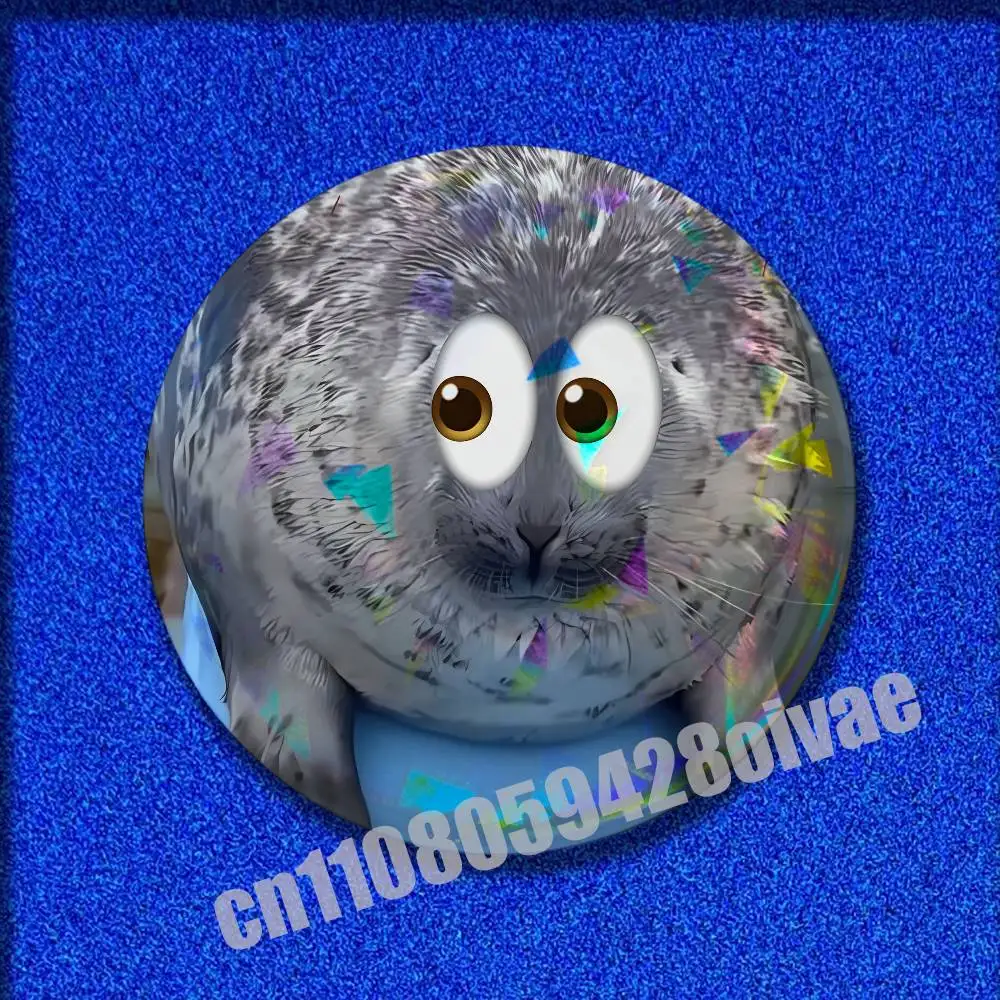 Badge For 75mm 25mm 44mm 32mm 58mm Round Pin Brooch Insignia Shell Ornament Seal Sea Cute Funny Cover