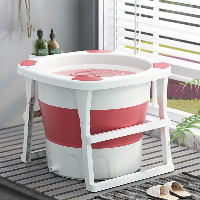 Household Portable Bathtub Adult Foldable High Bath Bucket Small Apartment hot tub large Bath Bucket Light