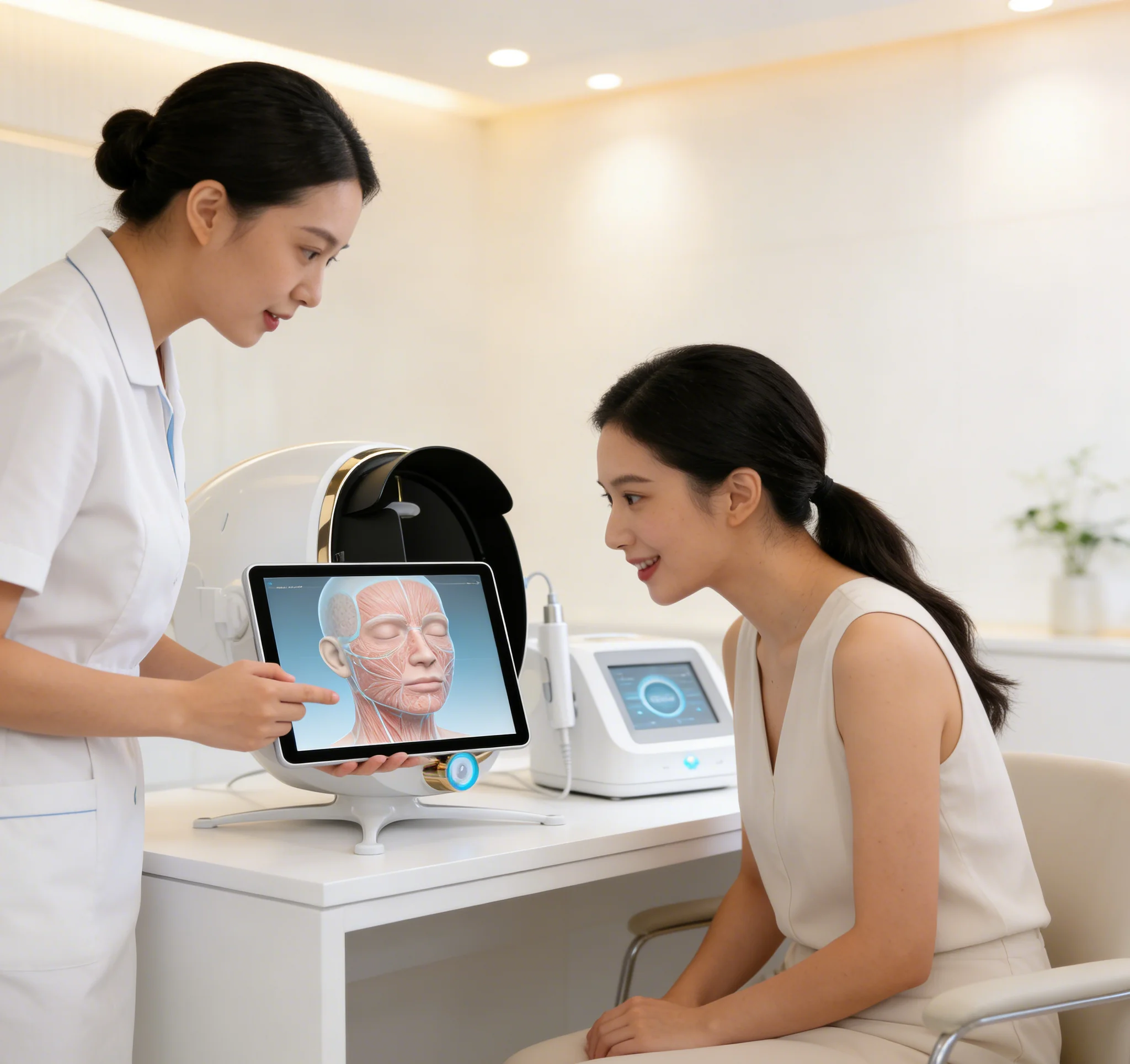 2026 Newest 3D Skin Diagnosis System 36 Million Pixels Facial Analysis Machine Skin Moisture Detection Analyzer Salon Use Device