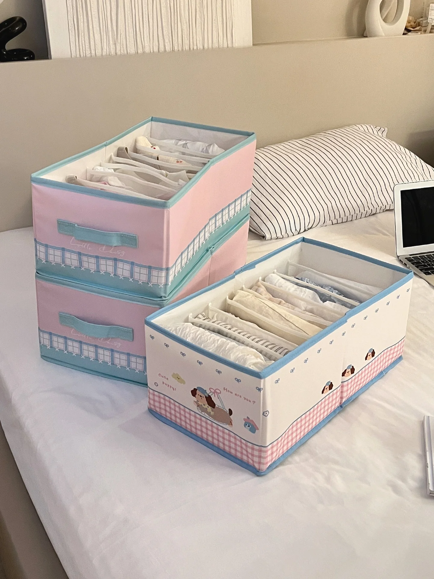 

Тканевый органайзер для хранения одежды, для дома и общежития, для шкафа, выдвижной, штабелируемый, с разделителями, корзина для хранения