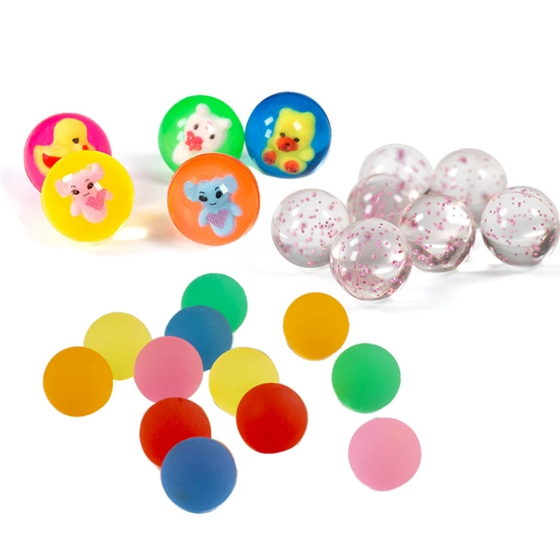 200Pcs Kids Magic Bouncy Jumping Floating Bouncing Balls Rubber For Children Summer Water Pools Toys