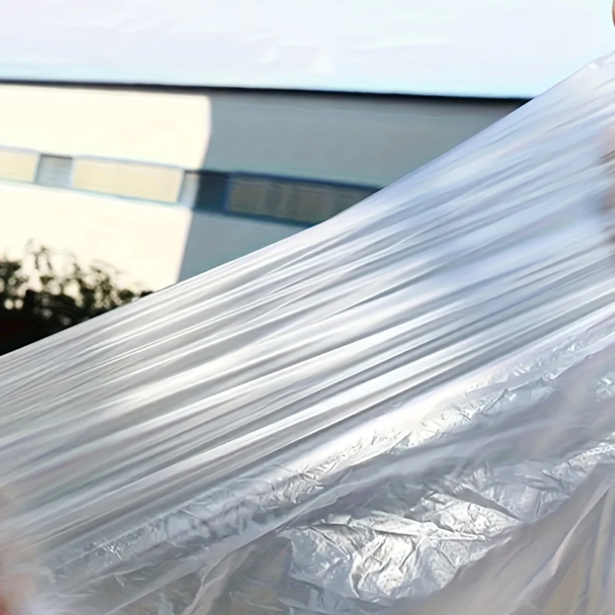 Exterior Waterproof Car Cover Disposable Plastic Car Coat Dustproof Universal PE Automobile Covers Auto Accessories With Elastic