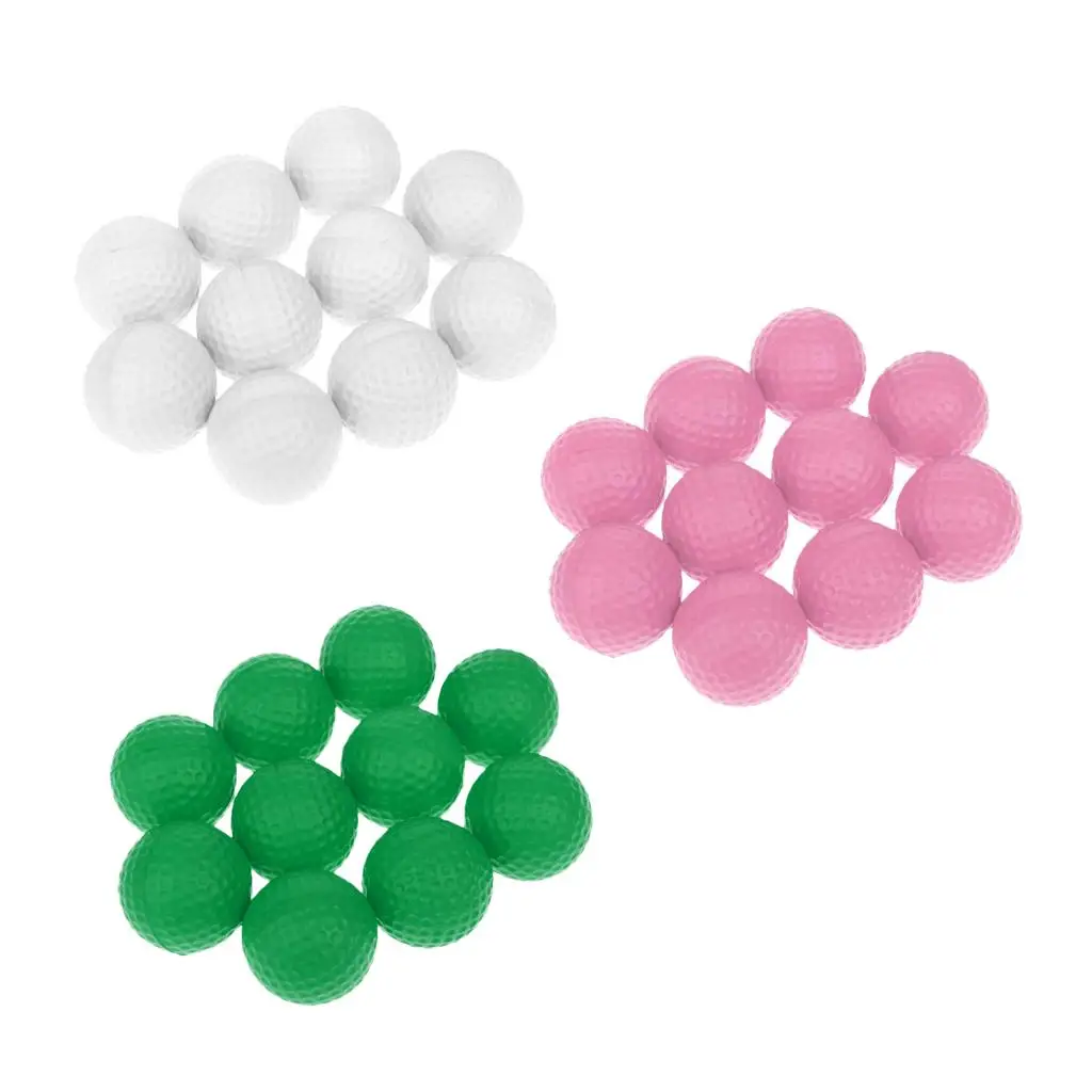 Set of 30 Golf Ball Training Practice Soft Foam Balls White