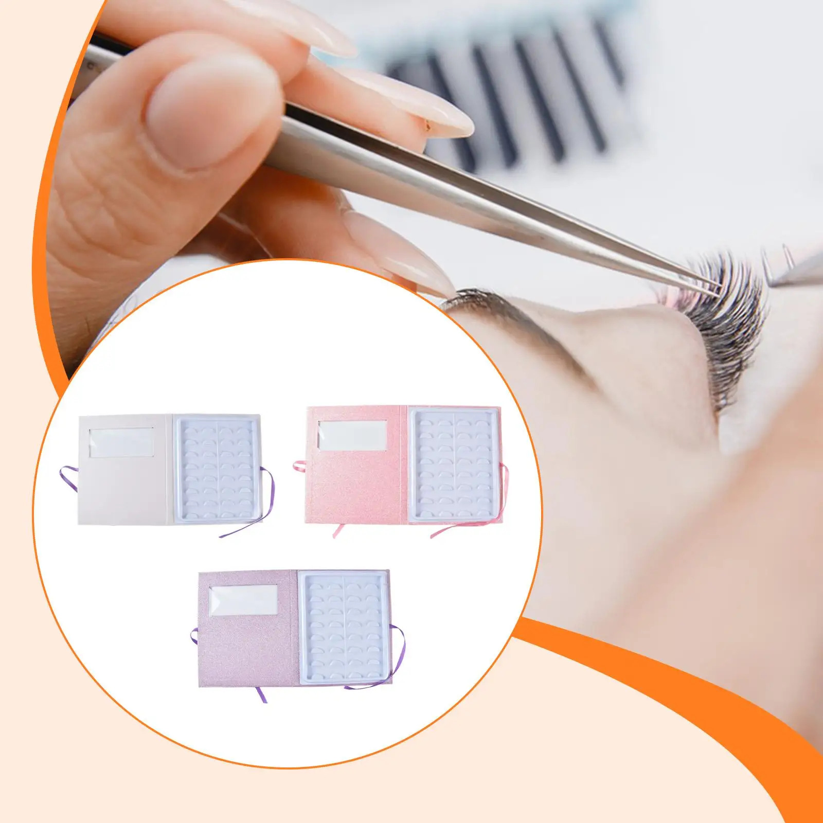 

Коробка для хранения накладных ресниц, пылезащитный компактный профессиональный переносной футляр большой вместимости, пустой контейнер для ресниц, коробка для хранения