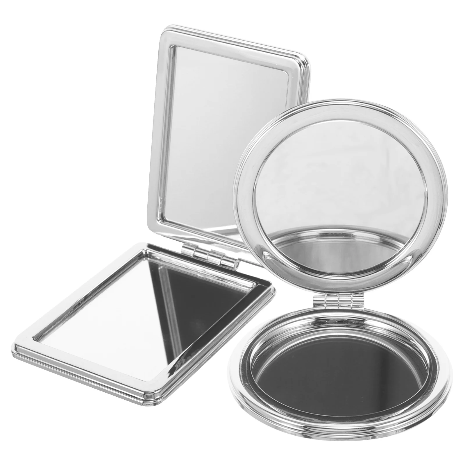 2 Stück kompakte Spiegel, tragbarer Reise-Make-up-Spiegel, kleiner Handspiegel für Frauen, Kosmetik, Geldbörse, Zubehör, dekorative Spiegel