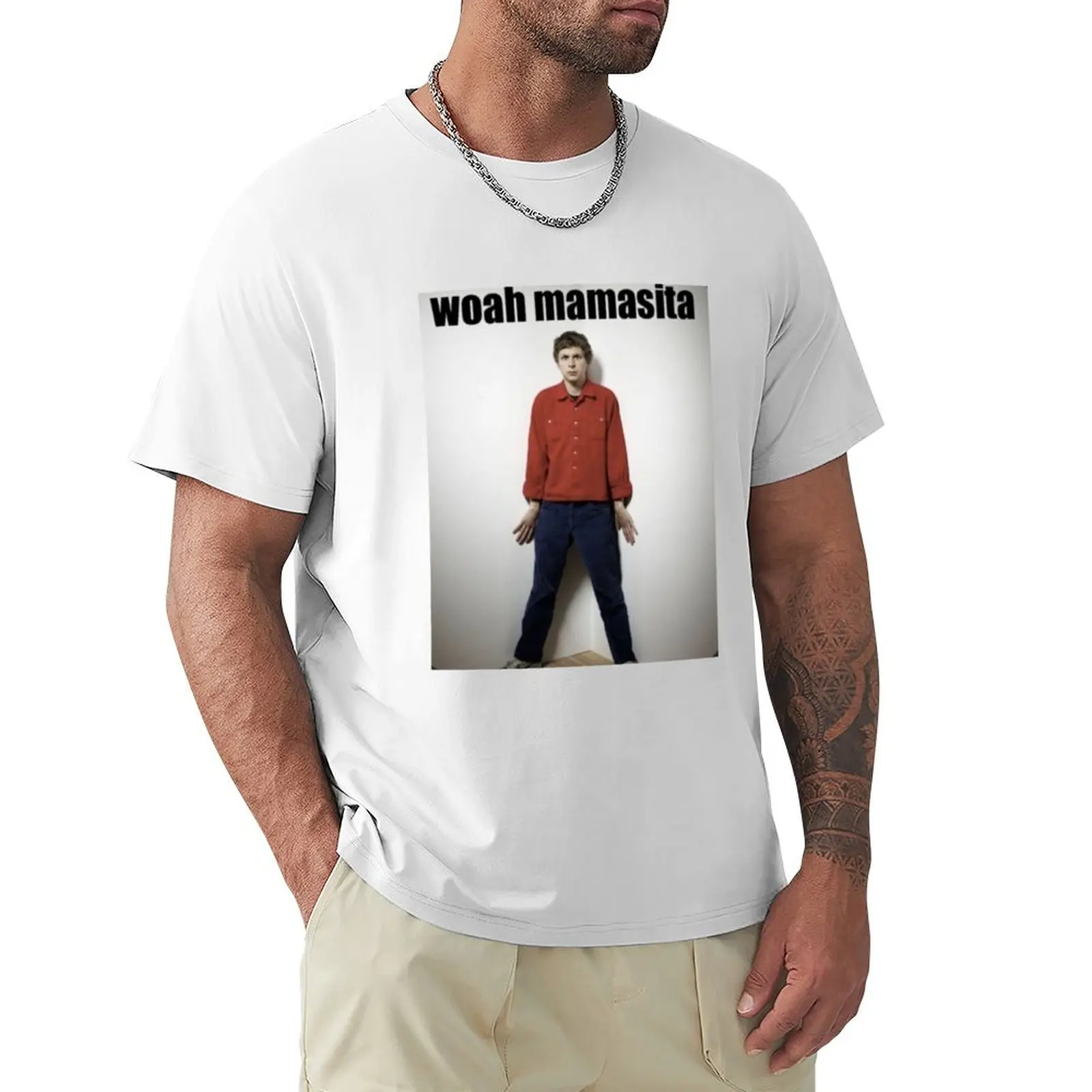 Michael Cera Woah Mamasita T-shirt heavyweights kawaii clothes korean fashion men graphic t shirts