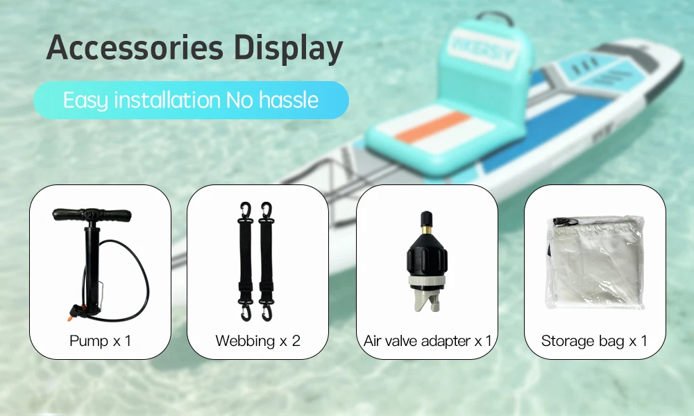 Aufblasbarer Kajaksitz mit Rückenlehne, stabiler Sitz für SUP, Paddleboard, Boot, Kajak-Sitzkissen für vielseitigen Einsatz. – Detail 4