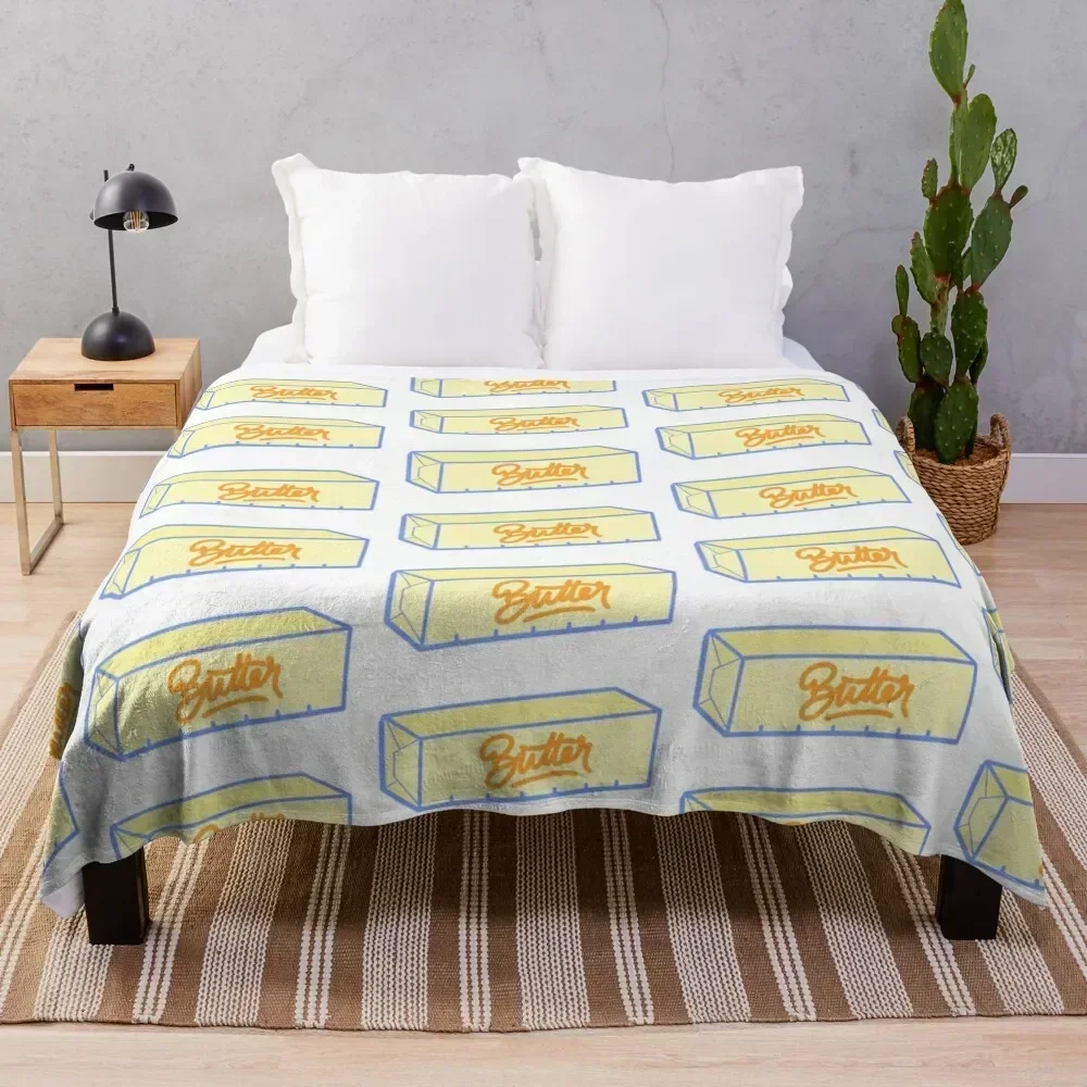 

Stick of butter Throw Blanket decorative blankets ands Picnic Blankets Weighted Soft Plaid Blankets