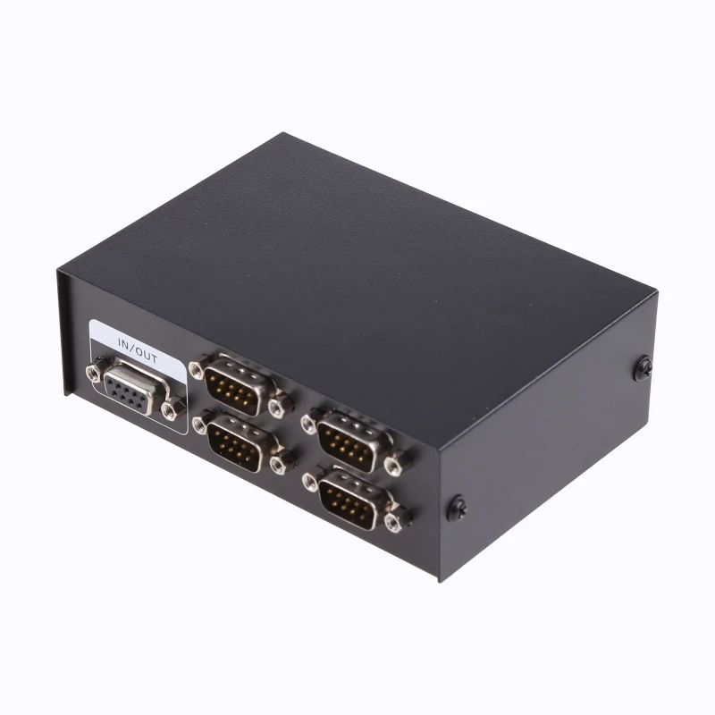 DB9 Pin Serial RS232 Switch Manual 4 Ports Data Sharing Switcher for Printer