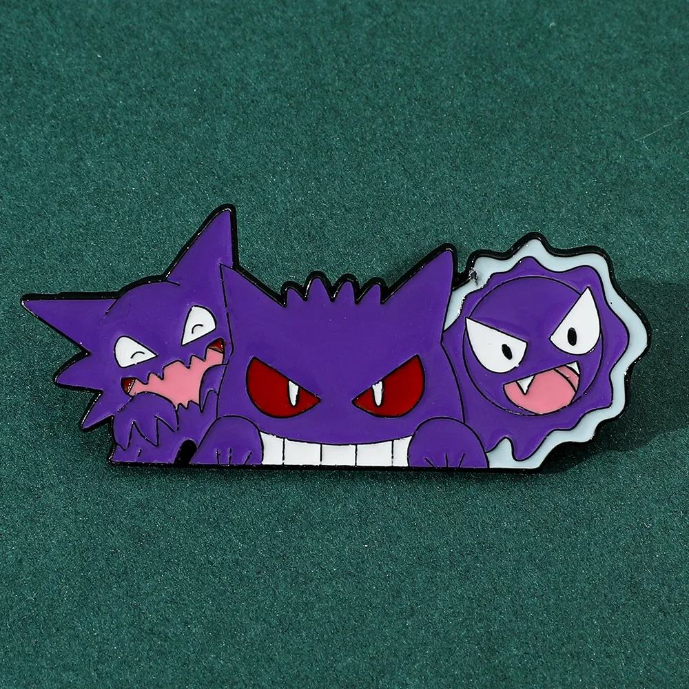 Cute Gengar Enamel Pin Brooches for Women Lapel Pins Anime Badges on Backpack Cosplay Accessories Fashion Jewelry Toys Gift