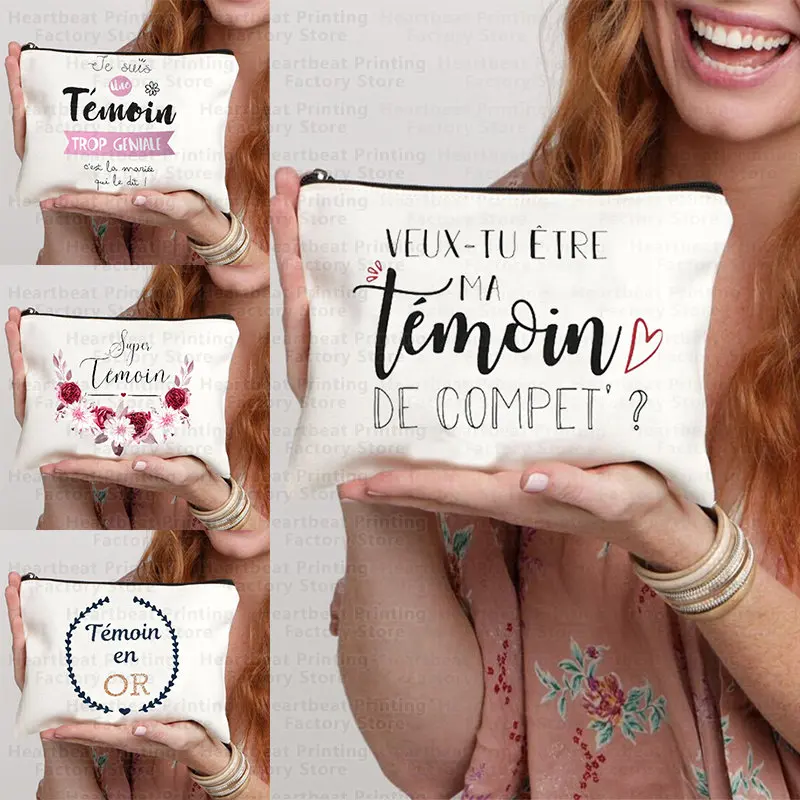 Wedding Favor Bridesmaid Canvas Toiletry Bag Gold Name Make Up Bags Bachelorette Party Gift Thank You Cosmetic Bag