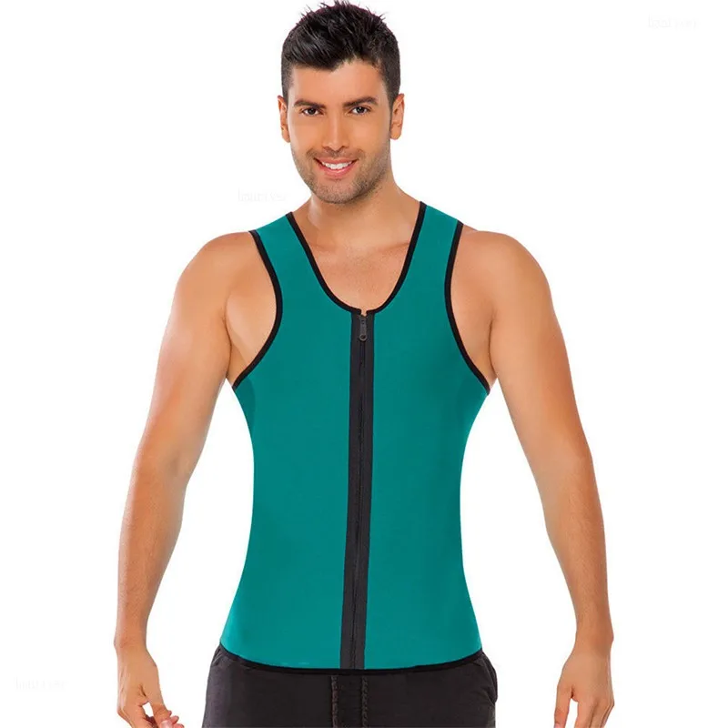 New Men Zippered Sports Vest Speed Wicking Abdomen Corsets Neoprene Corset Slimming Belt Belly Body Shaper Weight Loss