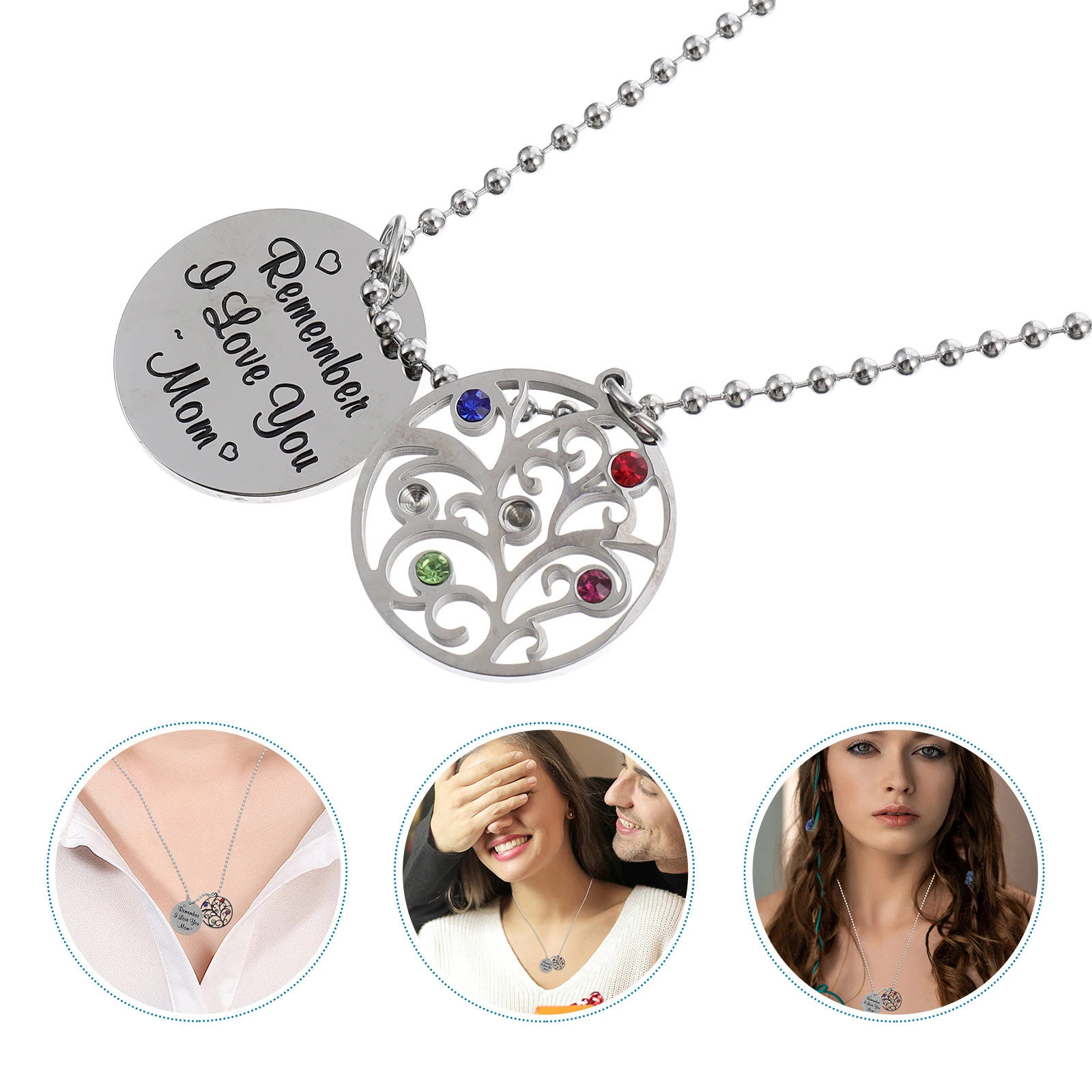 

Life Tree Necklaces High Quality Alloy Gifts for Mother's Day Parties Feminine Charm Easy Match Daily Wear Dresses Jewelry