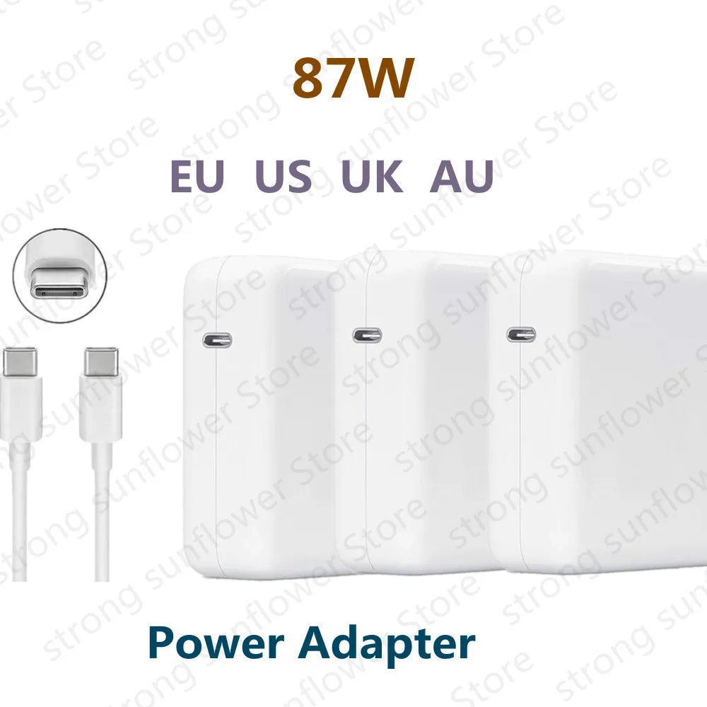 87W USB-C Notebook Laptop Charger Power Adapter with Type C Charging Cable for MacBook Pro 15 Release 2016-2020 A1707 A1990