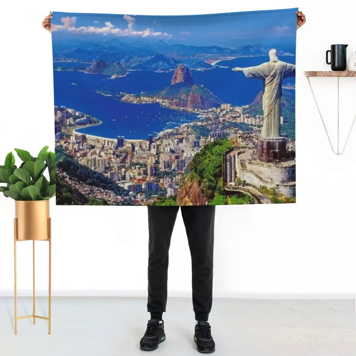 Christ the Redeemer Throw Blanket warm winter For Baby Quilt Softest Large Flannels Blankets