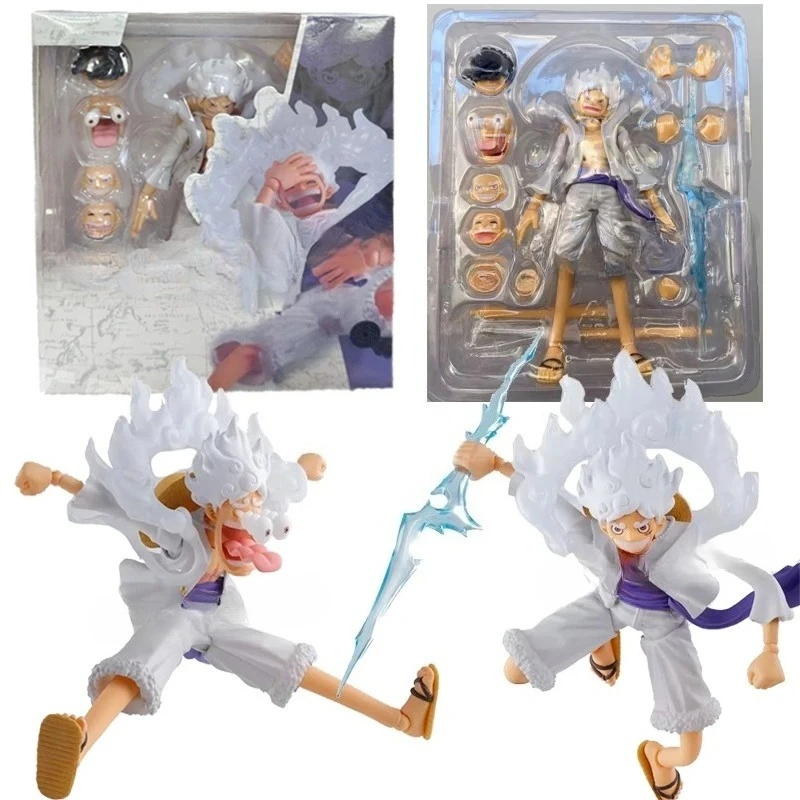 

One Piece Moving Sun God Luffy Nikaro Neptune Luffy Anime Character Model Figure Collection Gifts