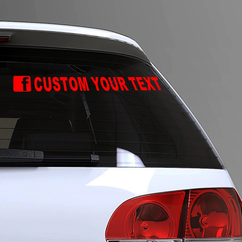 Stiker Nama Facebook Kustom – Stiker Mobil Personal untuk Kreator & Pengemudi |   Vinyl PVC Tahan Air, Mudah Dipasang, Tahan Lama