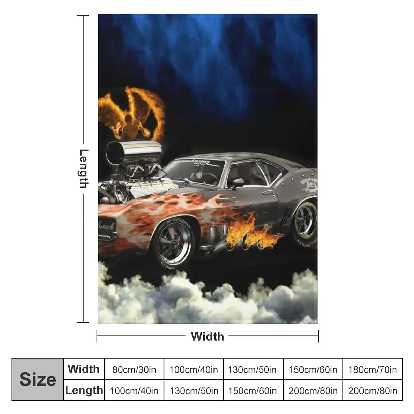 MUSCLE CAR Throw Blanket Luxury For Sofa Thin Shaggy Luxury Thicken Blankets