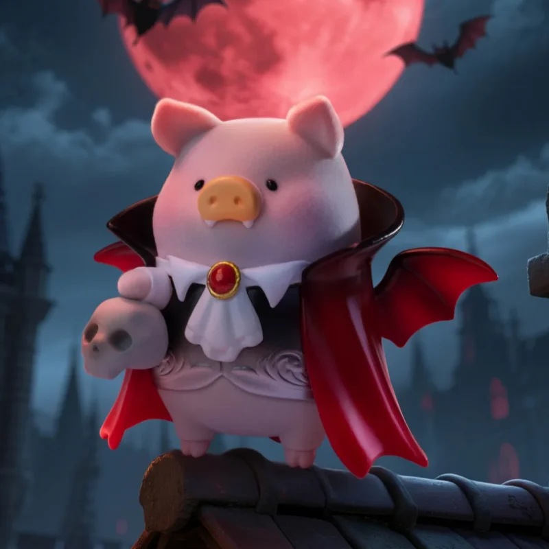 Original Lulu Pig New Canned Pig Surprise Full Can 2 Scare Tomb Halloween Christmas Gift Ornament Mystery Box Toys Gifts Doll