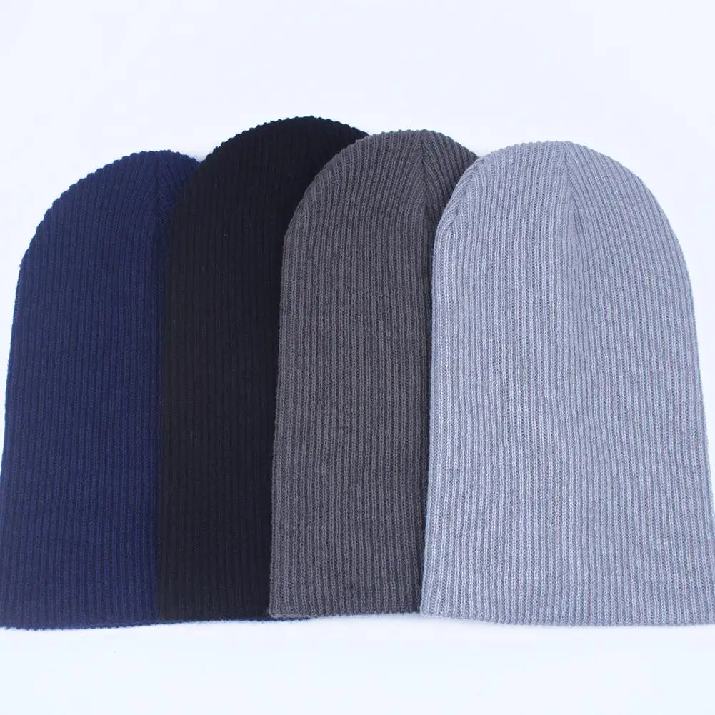 New Fashion Women Men Knitting Beanie Hip-Hop Autumn Winter Warm Caps Unisex Striped Hats For Women 5 Colors