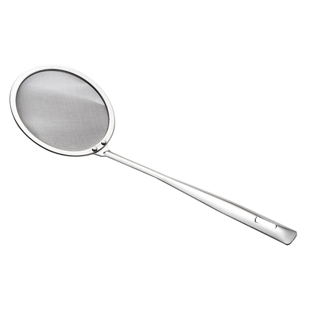 

2 pcs 304 Stainless Steel Oil Strainer Mesh Colander Spoon Filter Soup Skimmer Kitchen Tool Long Handle Anti-Scald Easy
