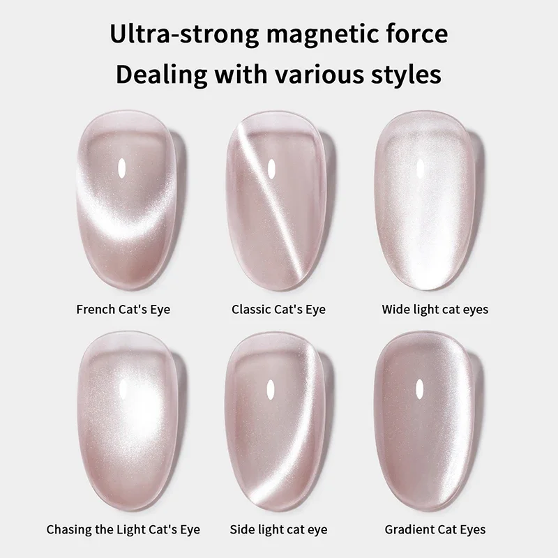 Ímã magnético forte de gel para unhas, olho de gato, curto, quadrado, vara magnética, engrossar, salão de beleza, ímã com capa protetora de silicone, 1 peça