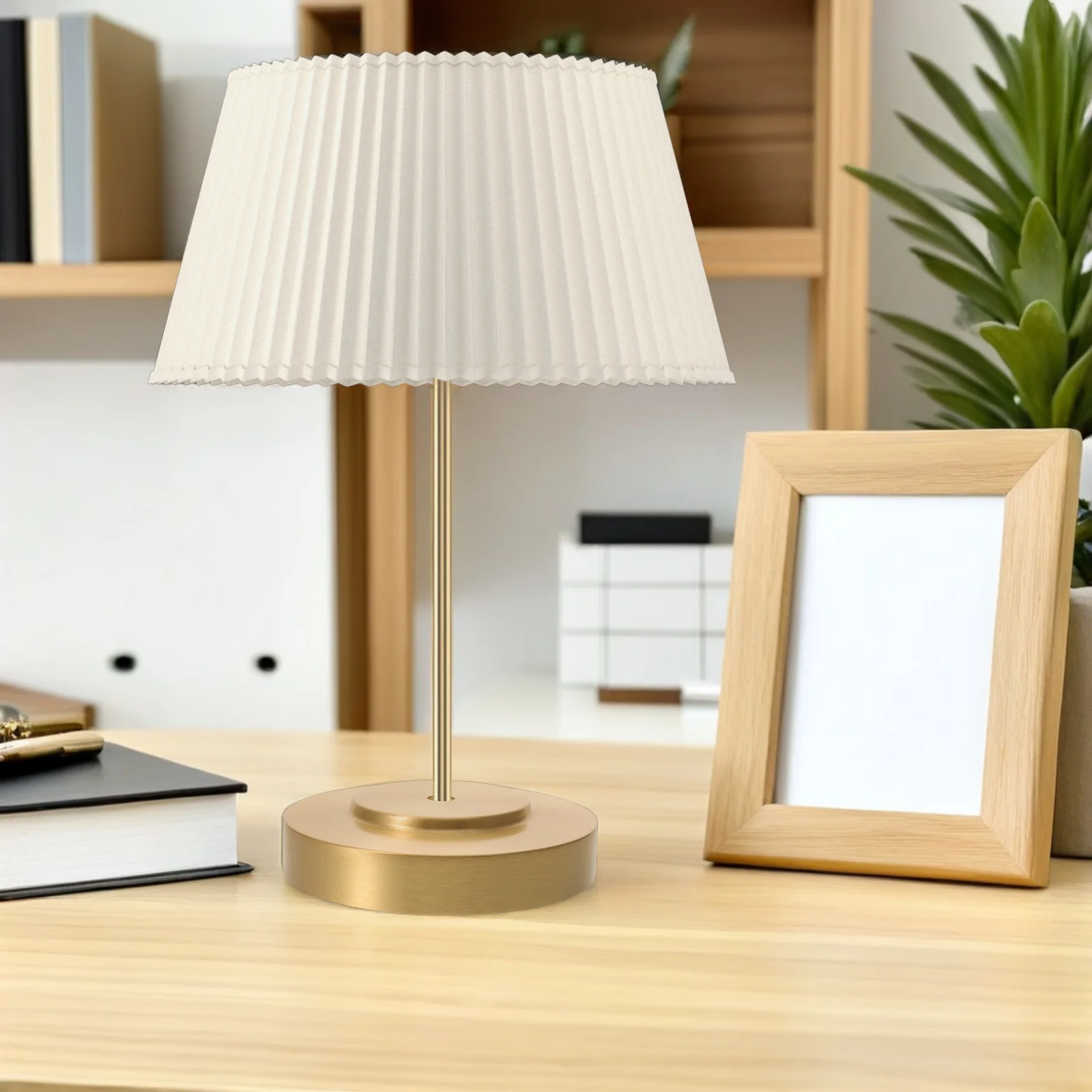 

Round Lamp Base Copper Vintage Metal Table Light Stand Double-Layer Edge For Home Office Decor Compatible With Various Lamp