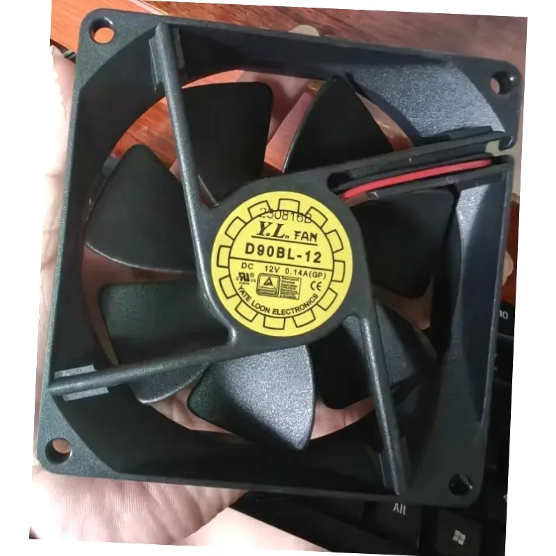 Y.L FAN D90BL-12 DC 12V 0,14A 90x90x25mm 2-Draht-Server-Lüfter