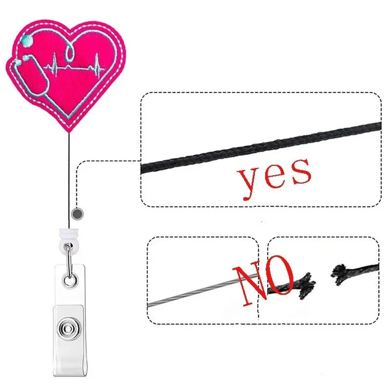 Retractable Nurse Badge Reels Exhibition ID Holders Name Tag Badges Clip Chest Card Clips Reels Badge Holder Reel