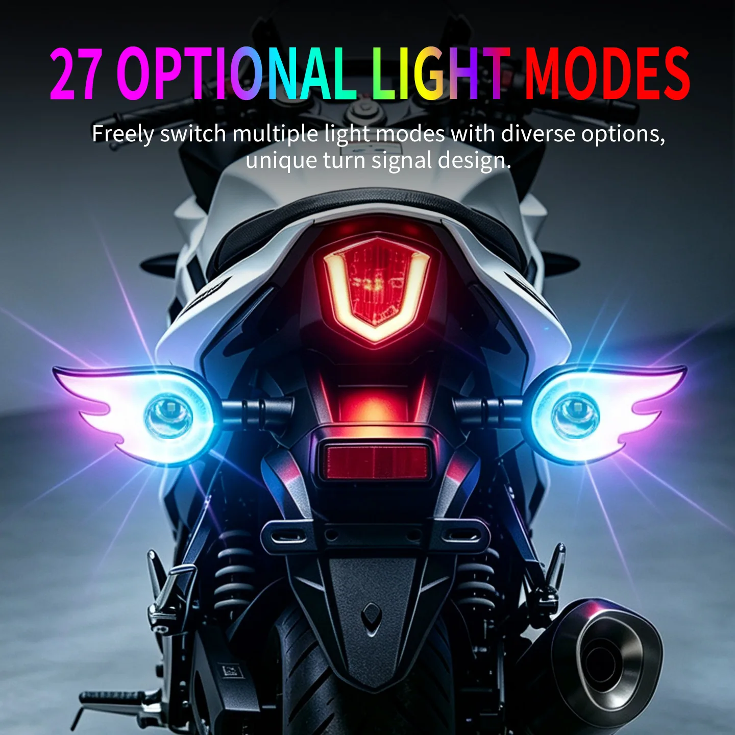 2PCS LED Motorcycle Turn Signals Light Tail Flasher Flowing Water Blinker IP67 Bendable Motorcycle Flashing Lights