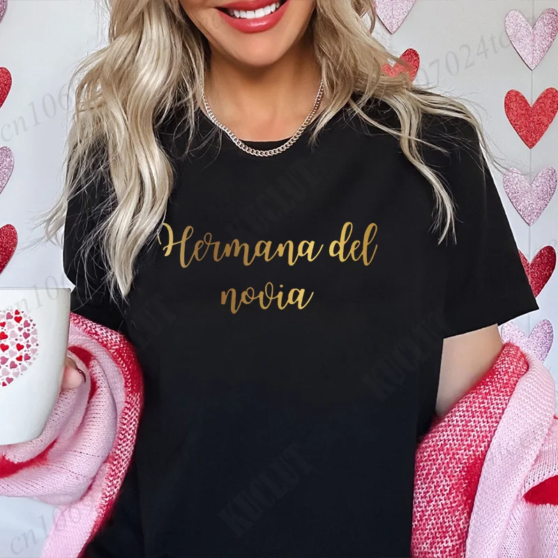 Future Team Bride Bridesmaid T-shirt Spanish Bridal Wedding Blouses Single Farewell Tees Bride's Bachelorette Hen Party Tops