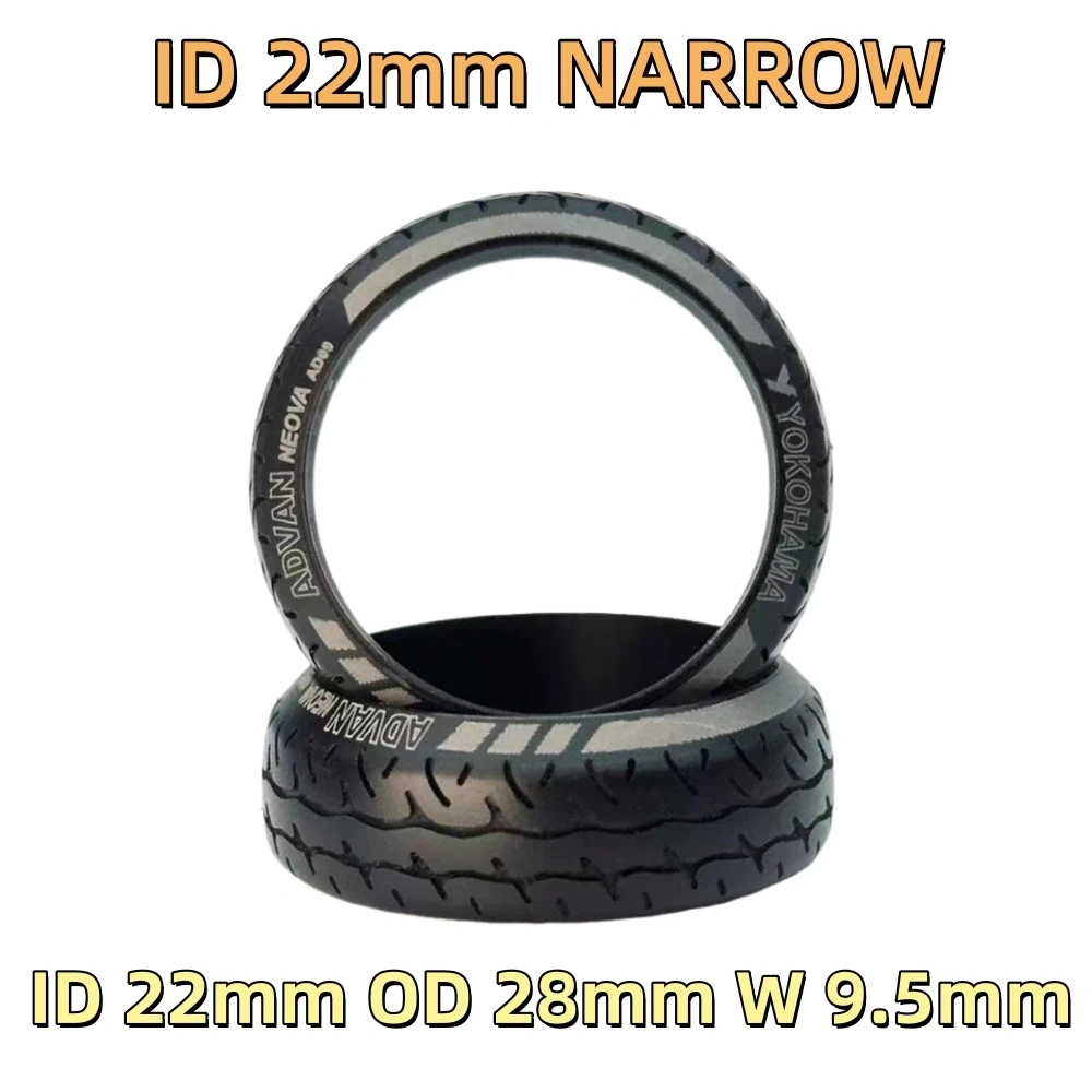 MURC 1/24 22MM AD09 Simulation Drifting Tires 2PCS (ID 22MM/OD 28mm)