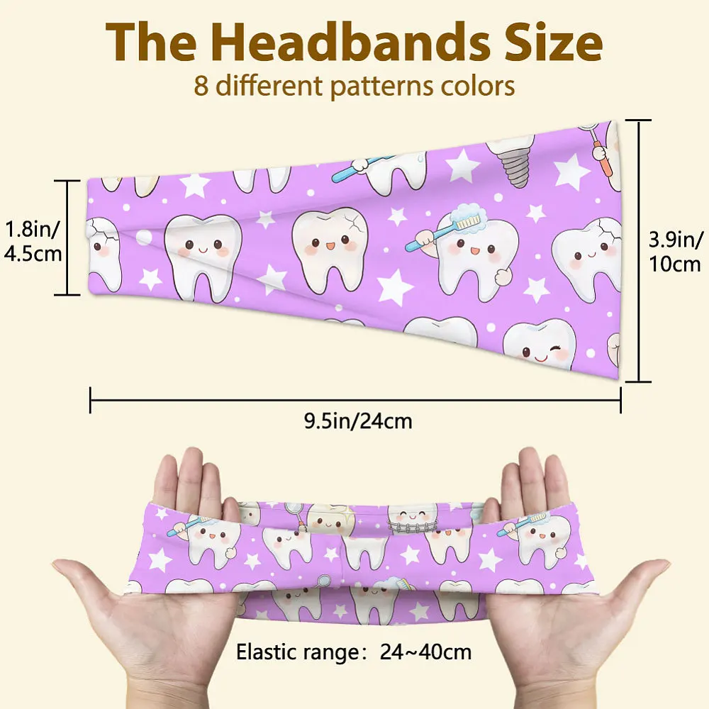 8pc Teeth Headbands Set for Women 4