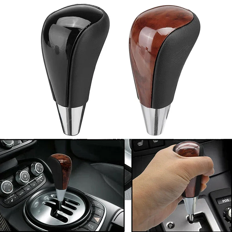 Black + Wood Grain Look Gear Shift Knob Fit for Toyota 4Runner Tacoma Lexus ES300 SC GS ABPB