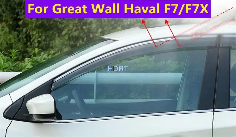 

Side Window Deflector For Great Wall GWM Haval Hover F7/F7X 2018-2021 Car Styling Sun Rain Guard Vent Door Visor Awnings Shelter