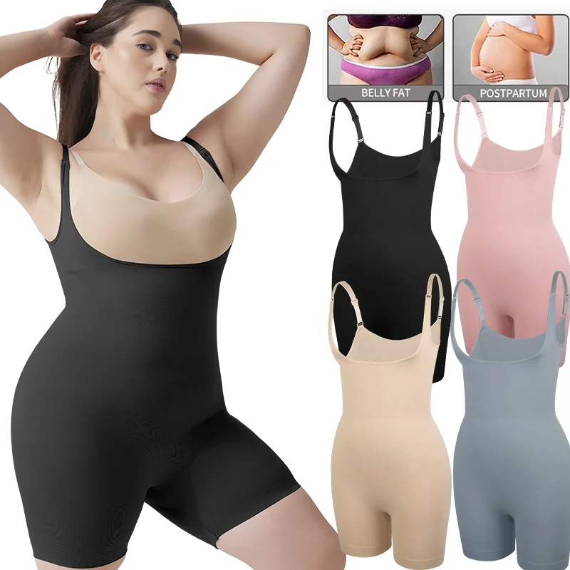 

Women Sleeveless Bodysuit Slimming Shapewear Underbust Waist Trainer Full Body Shaper Tummy Control Corset Plus Size