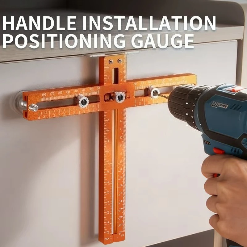 

High Quality Drawer Door Handle Installation Jig save Time Aluminum Alloy cabinet Hardware for Furniture Installation
