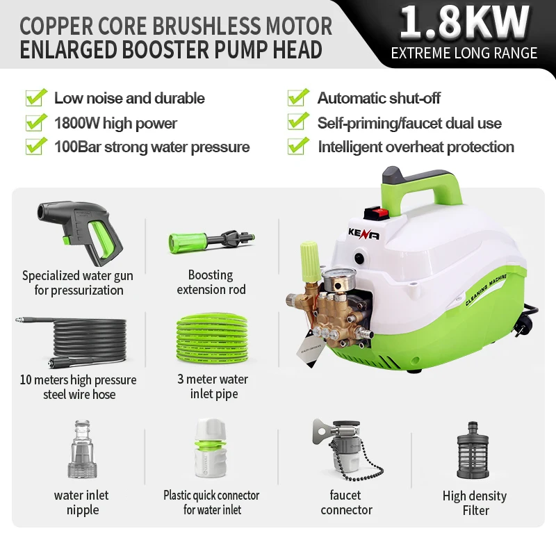 High-Pressure Cleaning Portable Electric Spray Car Wash Machine Compact Mini High-Pressure Car Washer