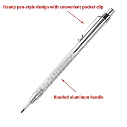 Aluminum Carbide Tip Scriber Etching Engraving Pen With Clip Magnet For Glass Ceramics Metal Sheet 5.7 Inch