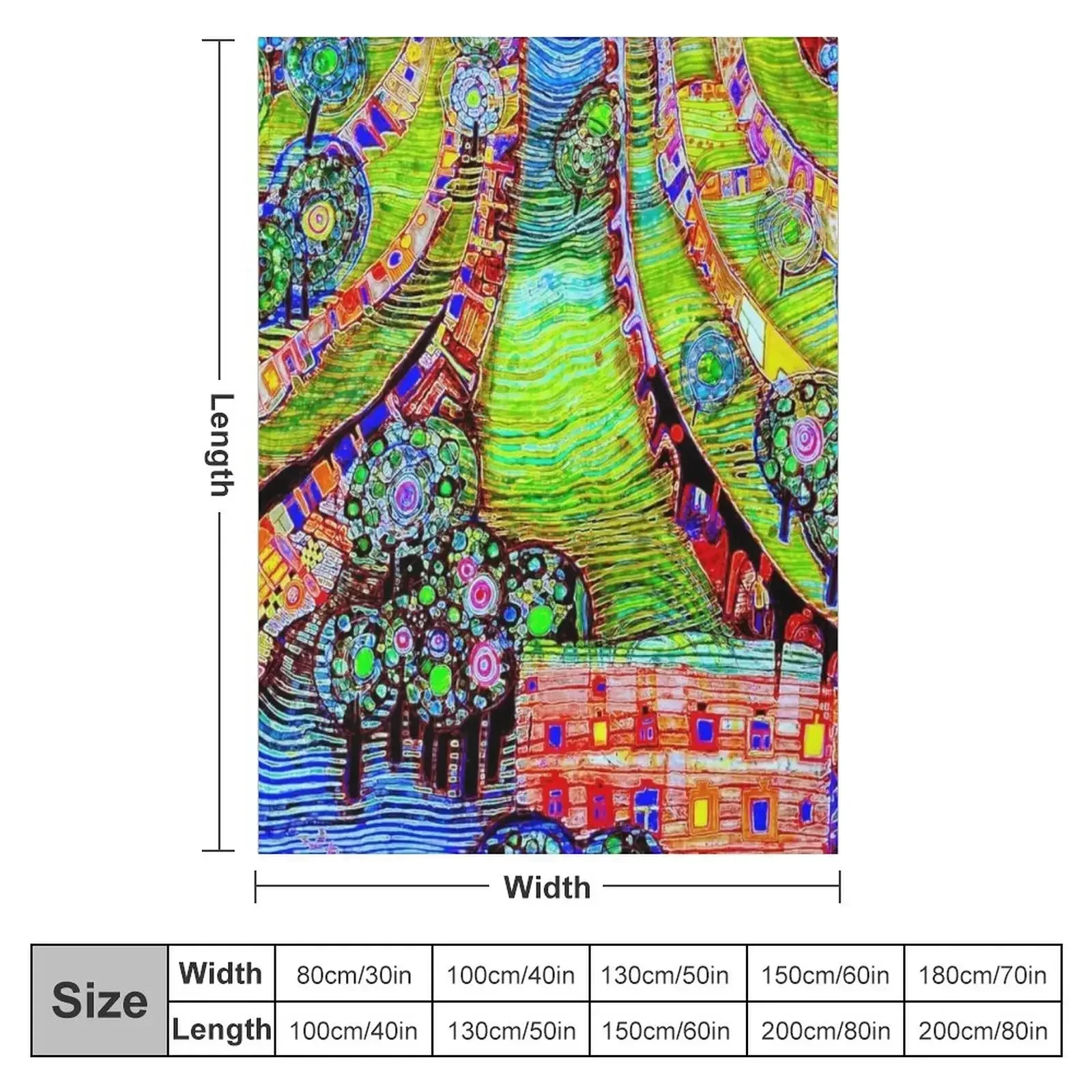 The green city neon Throw Blanket Cute Sofa Quilt Bed linens Multi-Purpose Blankets - view 2
