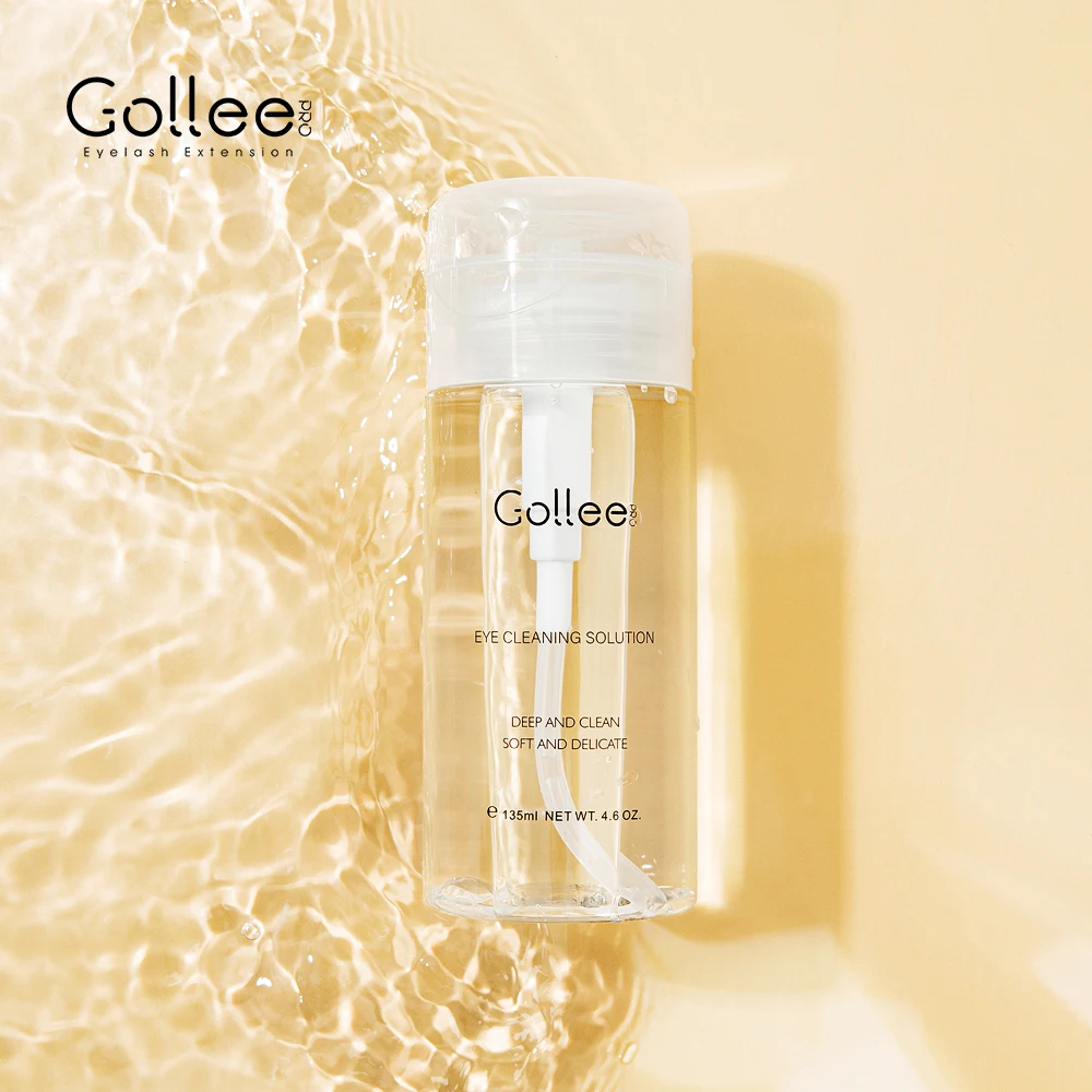 Gollee Eyelash Cleaning Solution Clean Dust Oil Deep Clean Cosmetics Remover Dust Lash Shampoo Eyelash Extension Foam Makeup