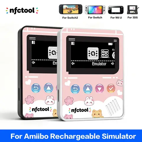 Multi-Functional NFC Emulator with OLED Display & Button  Enhanced Range Support Type-C Charging for Switch/Switch 2/Wii U/3DS