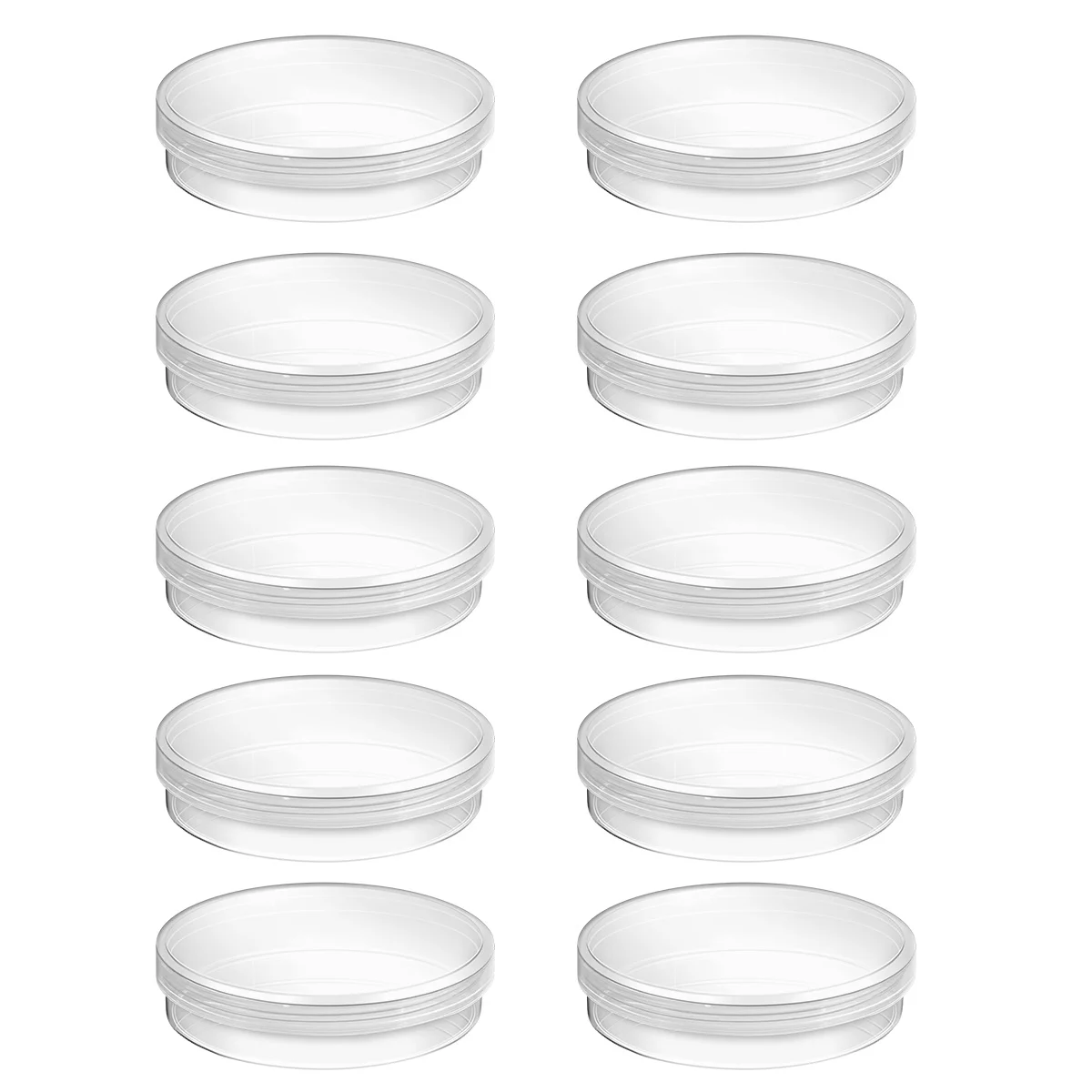 10Pcs 70mm Plastic Petri Dishes Sterilized Bacterial Culture Dish Lid Ergonomic Designs Practical Plastic Petri Dish