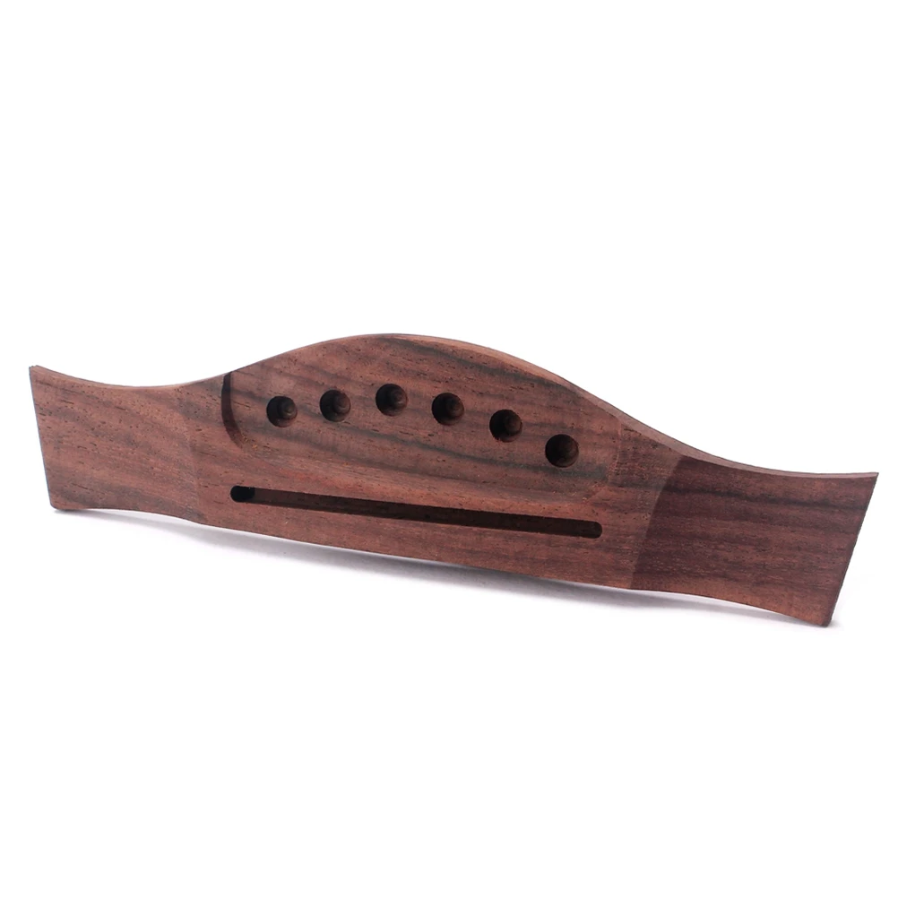 

6 Strings Bridge Rosewood Guitar Saddle Acoustic Replacement Christmas Parts Coffee
