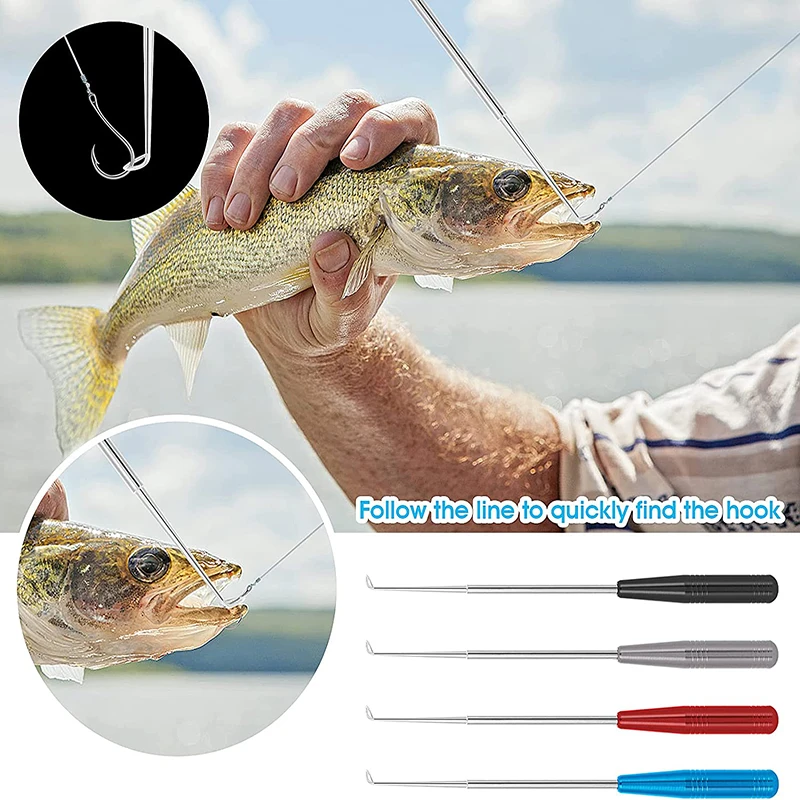 1PC Retractable Fish Unhook Extractor Detacher Hook Remover Fishing Disgorger Portable High Quality Fishing Tools