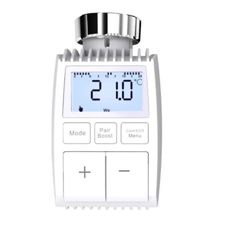 

M02K-TRV Клапан управления радиатором Tuya Zigbee, умный термостат, контроллер температуры, внутренний датчик, голосовое управление