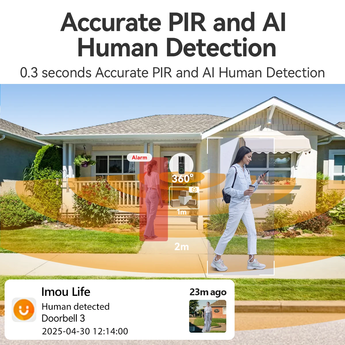 2K Wireless Video Doorbell Camera With Chime – 180-Day Battery, 2-Way Talk, PIR Motion, Night Vision, Cloud Storage, IP65, 2.4GHz WiFi